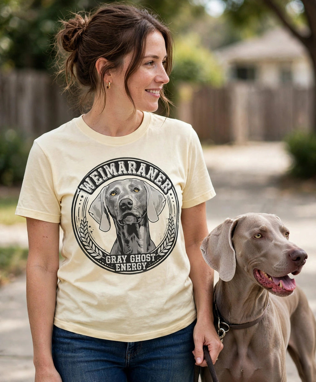 'Gray Ghost' Weimaraner T-Shirt — alternate view