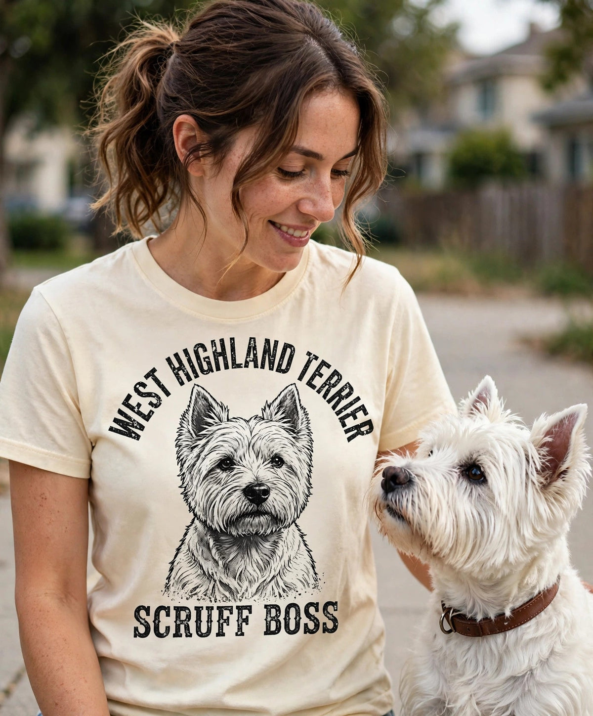 'Scruff Boss' West Highland Terrier T-Shirt — alternate view