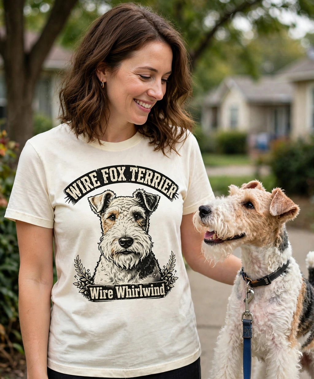 'Wire Whirlwind' Wire Fox Terrier T-Shirt — alternate view
