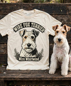'Wire Whirlwind' Wire Fox Terrier T-Shirt in Butter