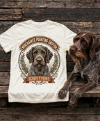 'Scruffy Point' Wirehaired Pointing Griffon T-Shirt in Butter