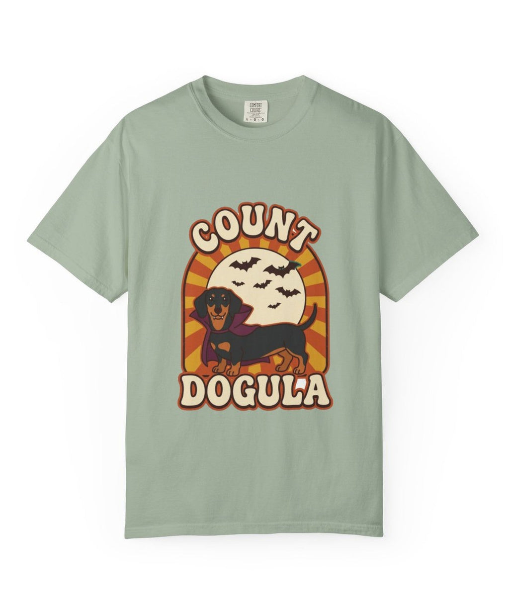 Dachshund Count Dogula Halloween Tee - Bay