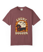 Dachshund Count Dogula Halloween Tee - Brick