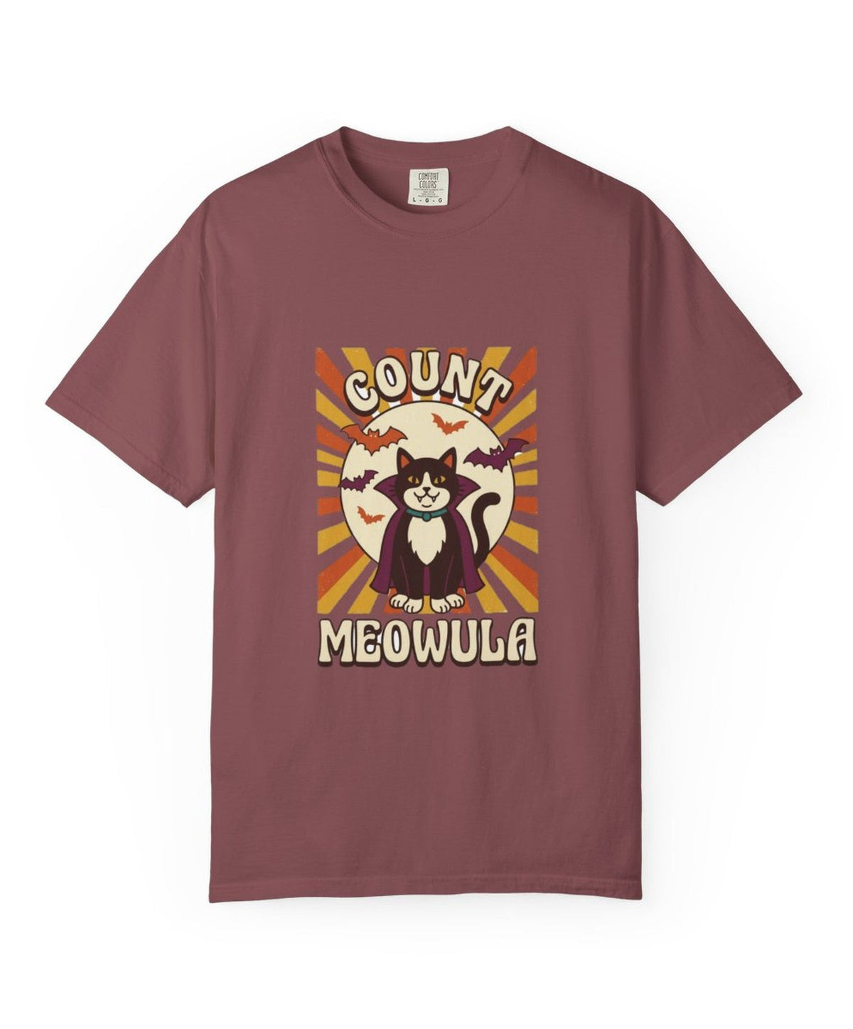 Cat Count Meowula Halloween Tee - Brick Mockup