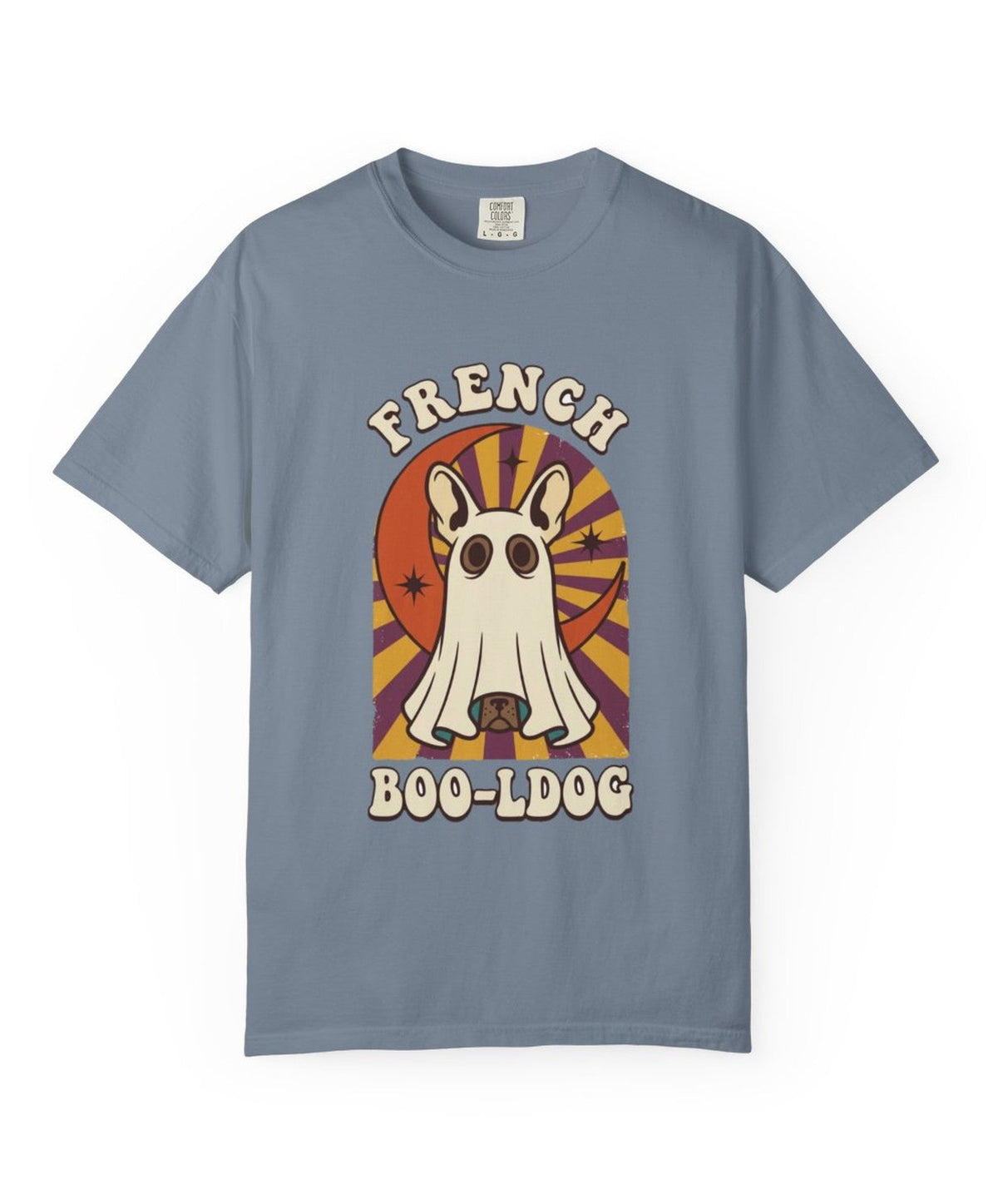 French Bulldog Boo-Ldog Halloween Tee - Blue Jean