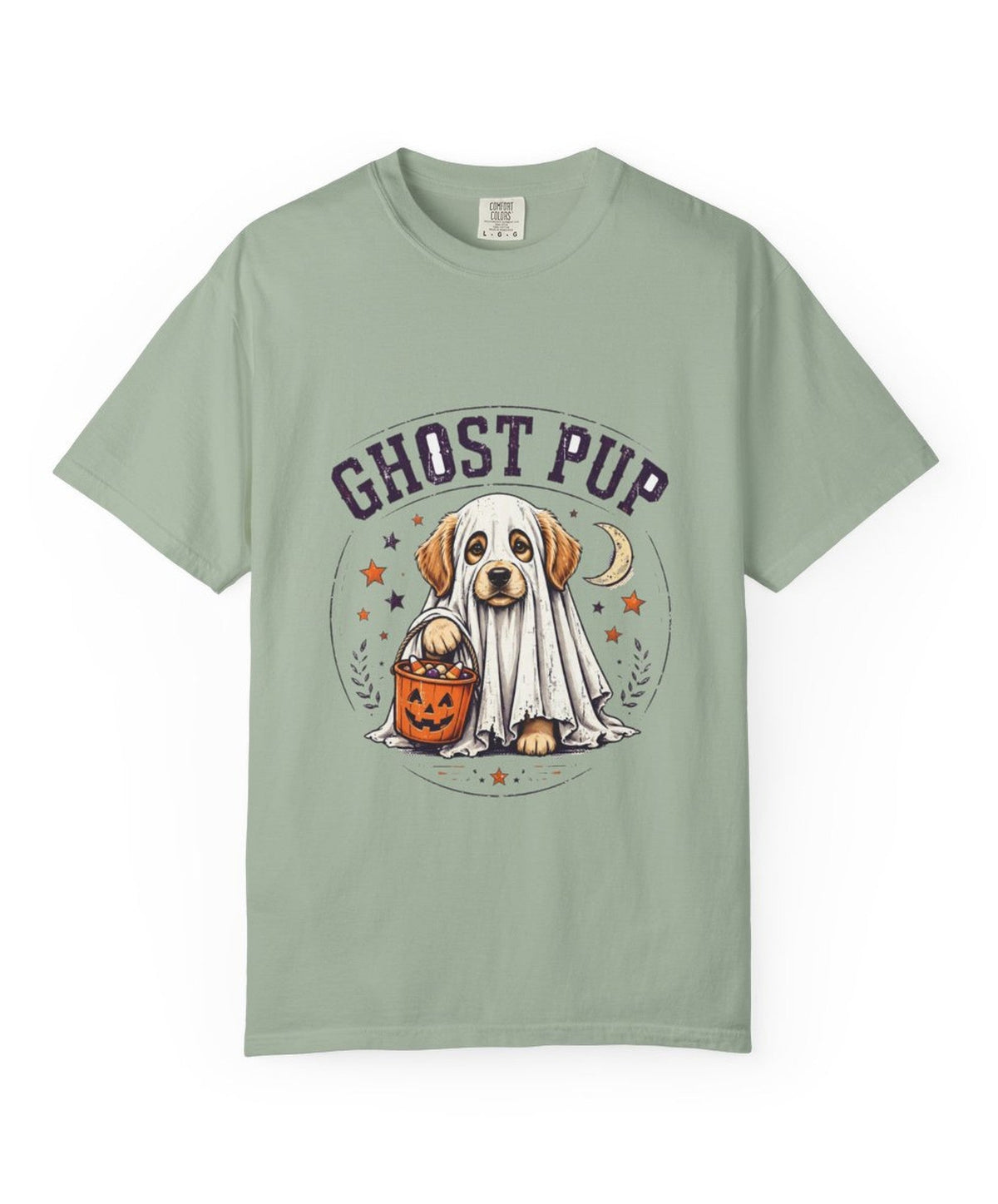 Golden Retriever Ghost Pup Halloween Tee - Bay mockup