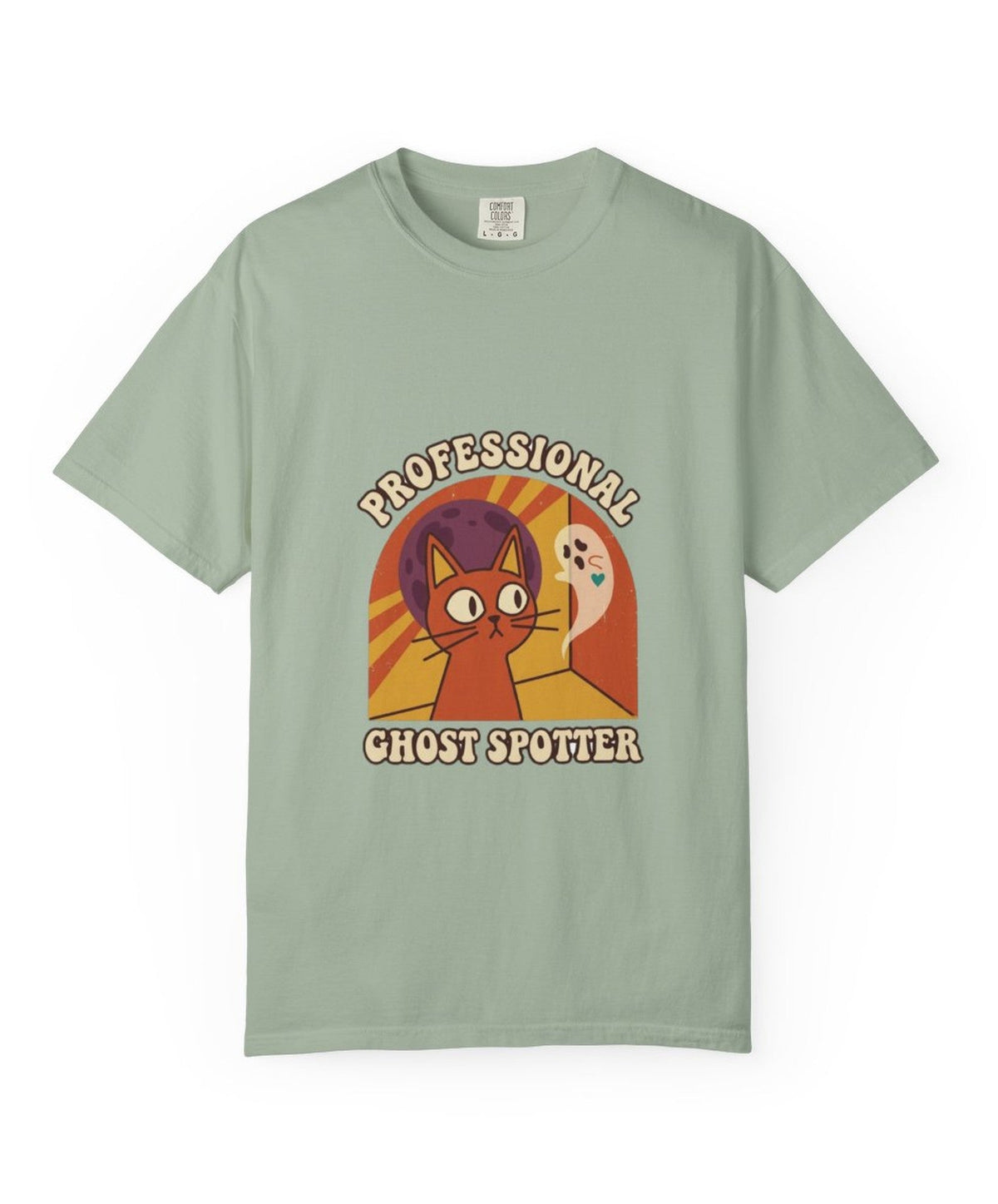 Cat Professional Ghost Spotter Halloween Tee - Bay Mockup