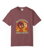 'Professional Ghost Spotter' Ghost Hunter Cat Halloween T-Shirt — alternate view