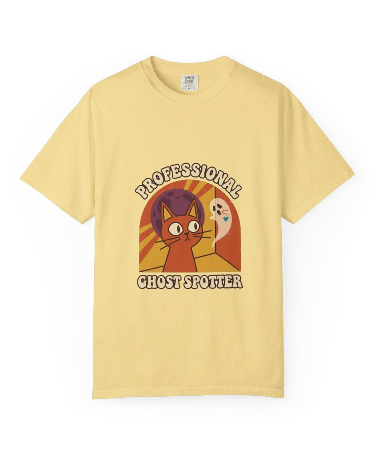 Cat Professional Ghost Spotter Halloween Tee - Butter Mockup