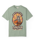 Cat Gravity Test Pumpkin Edition Halloween Tee - Bay Mockup