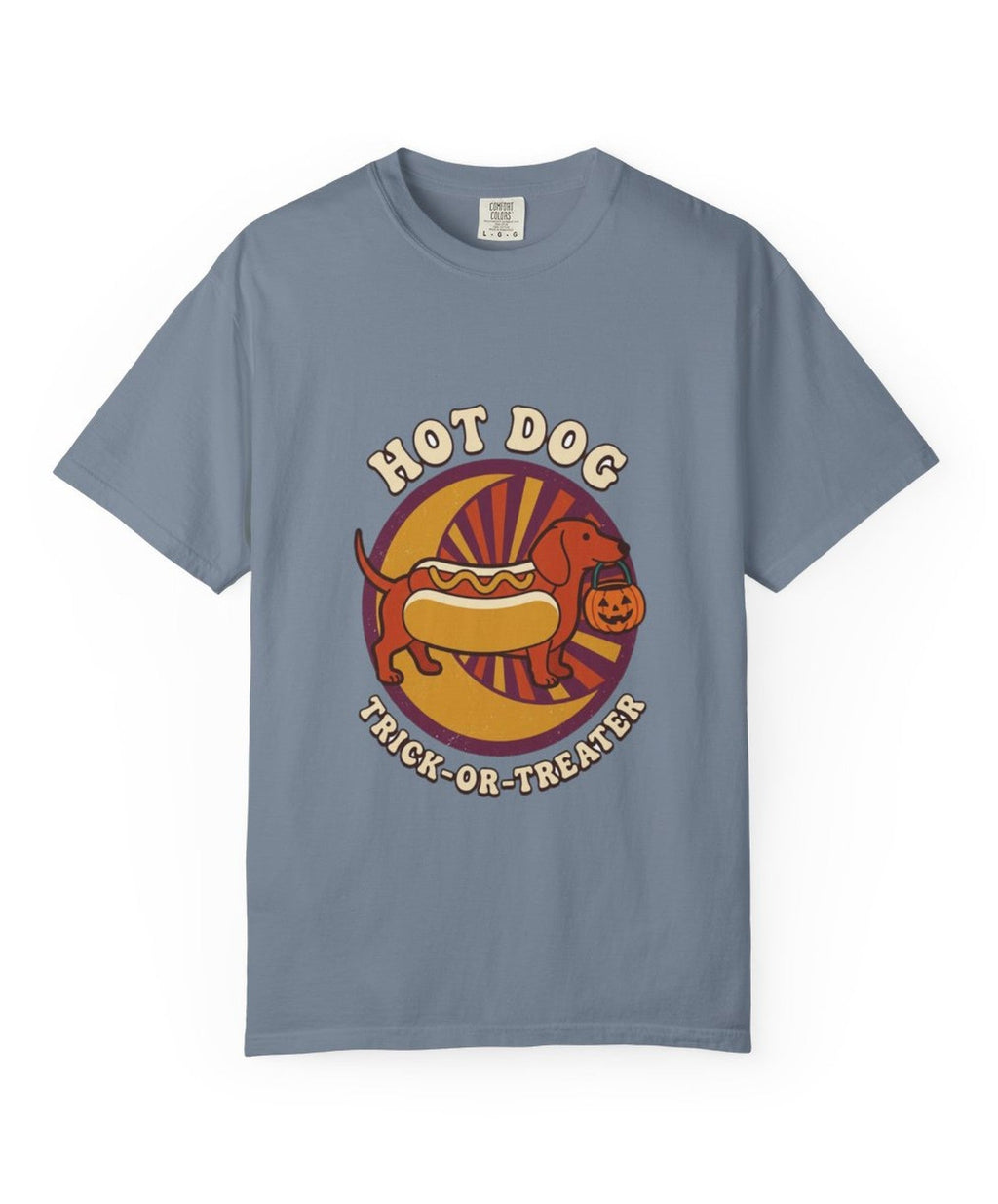 'Hot Dog Trick-or-Treater' Dachshund T-Shirt — alternate view