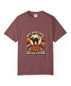 'Not Bad Luck, Just Bad Attitude' Black Cat Halloween T-Shirt — alternate view