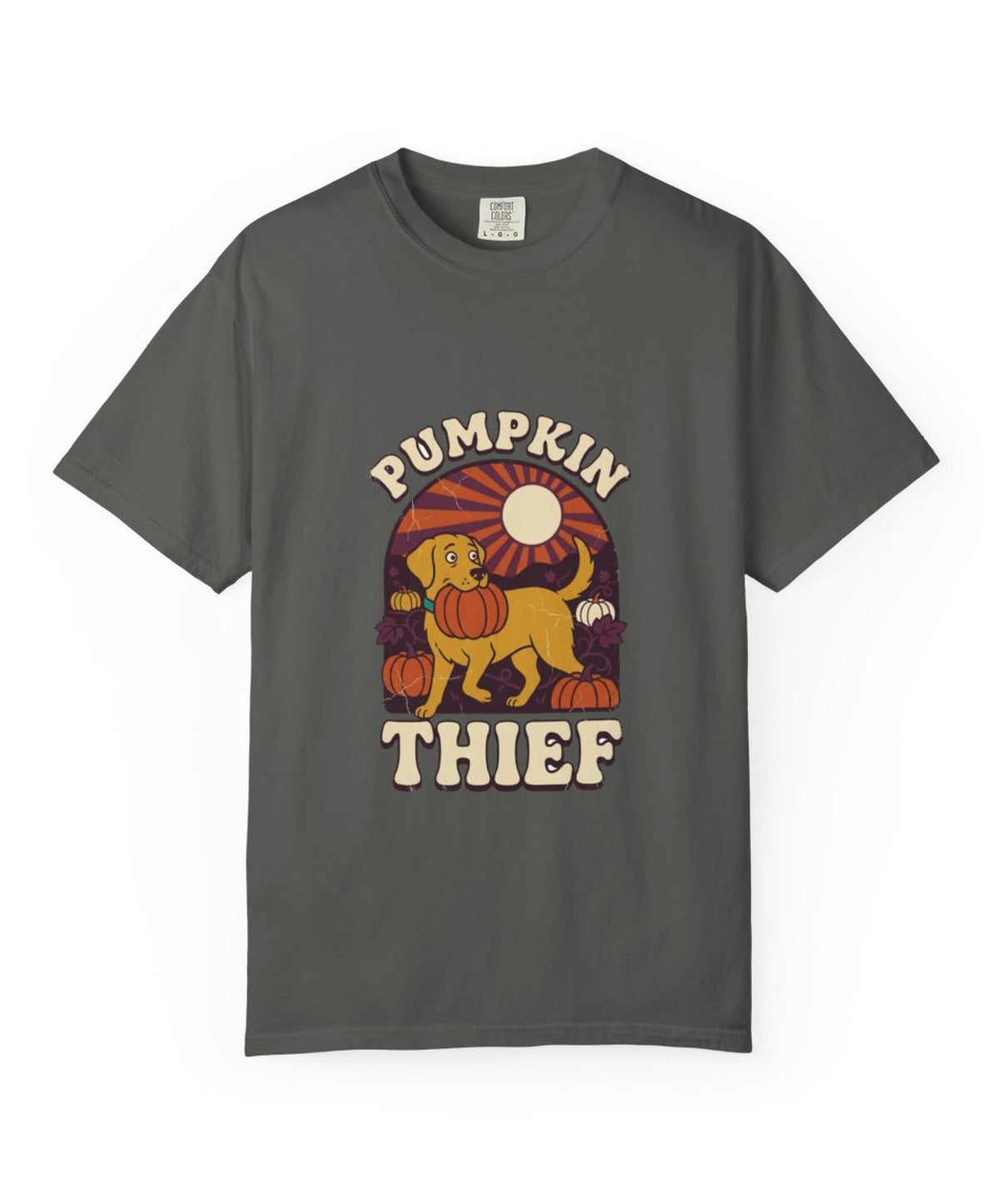 Labrador Pumpkin Thief Halloween Tee - Pepper