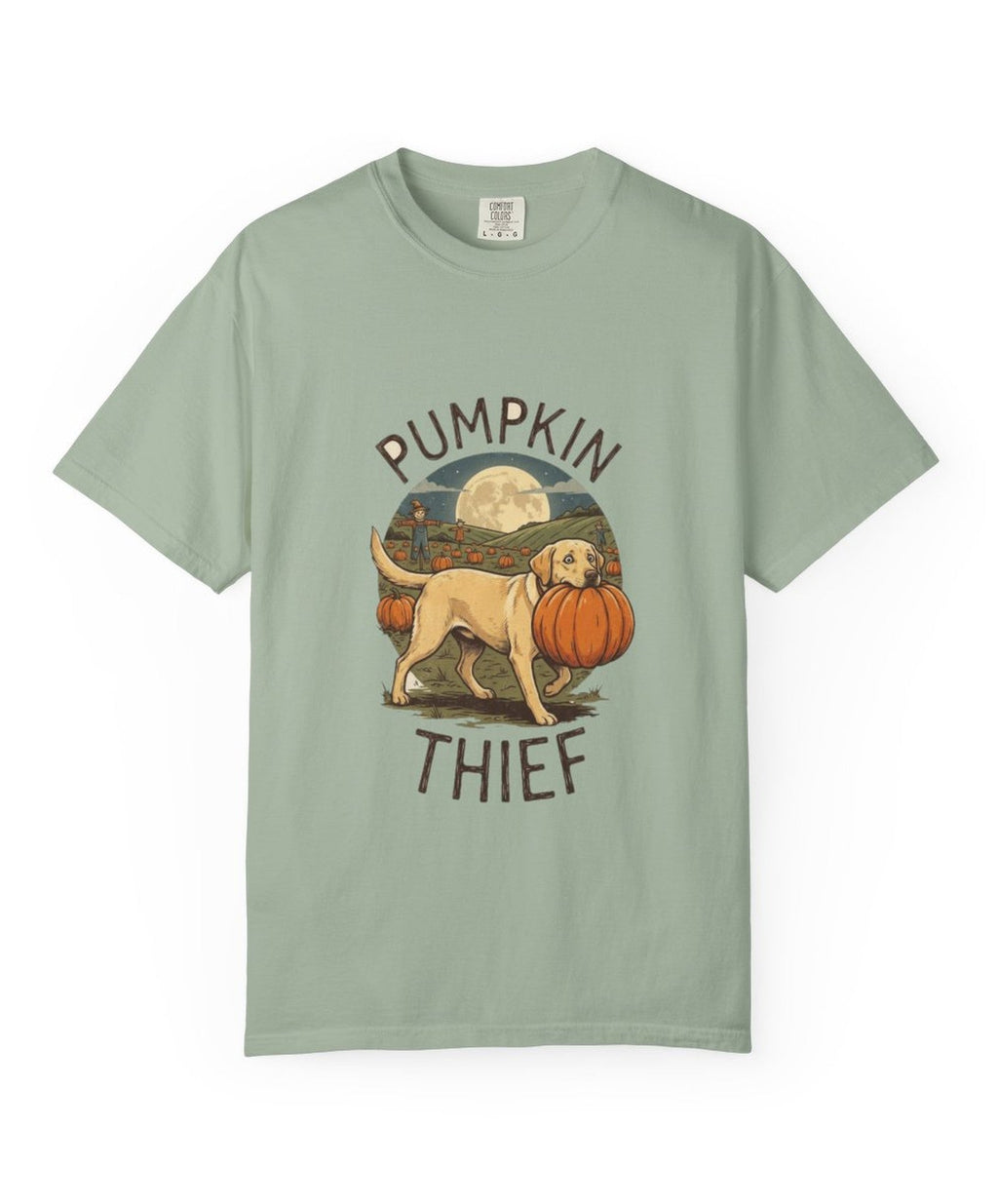 Labrador Pumpkin Thief Pumpkin Patch Halloween Tee - Bay mockup