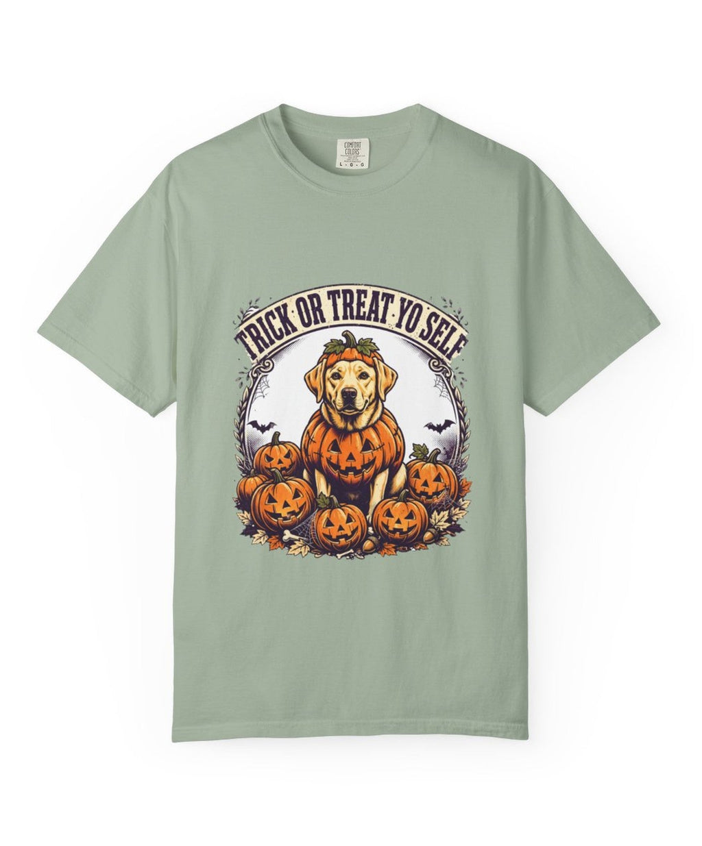 Labrador Trick or Treat Yo Self Halloween Tee - Bay mockup