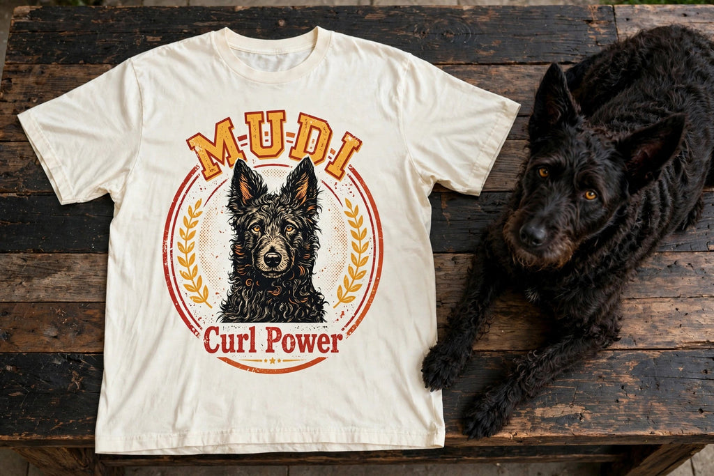 'Curl Power' Mudi T-Shirt — alternate view