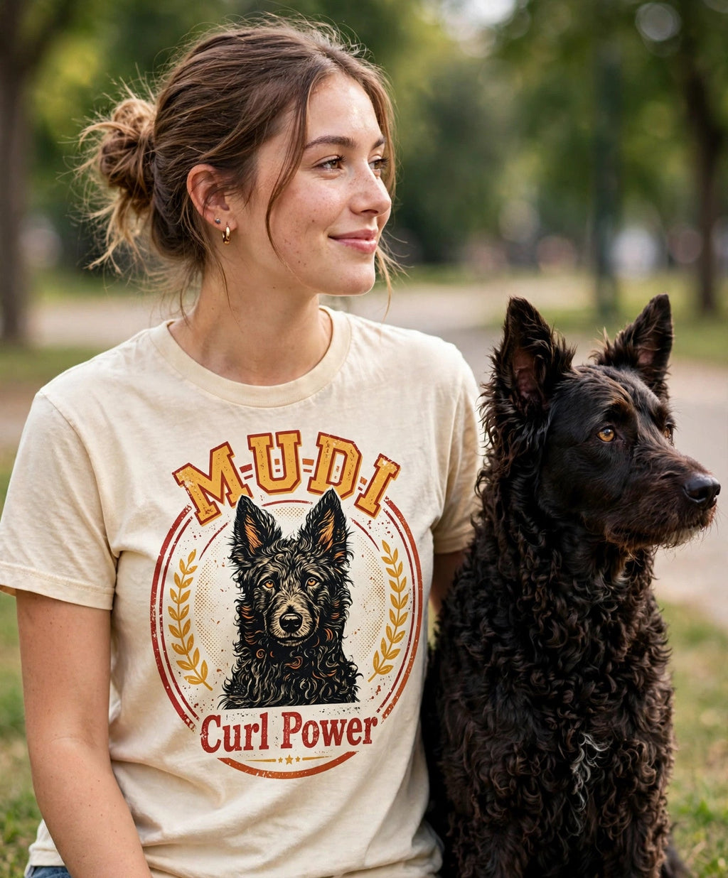'Curl Power' Mudi T-Shirt — alternate view
