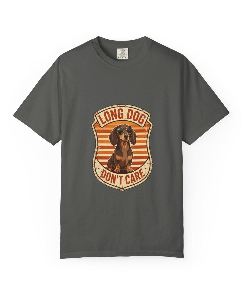 'Long Dog Don't Care' Dachshund T-Shirt — alternate view