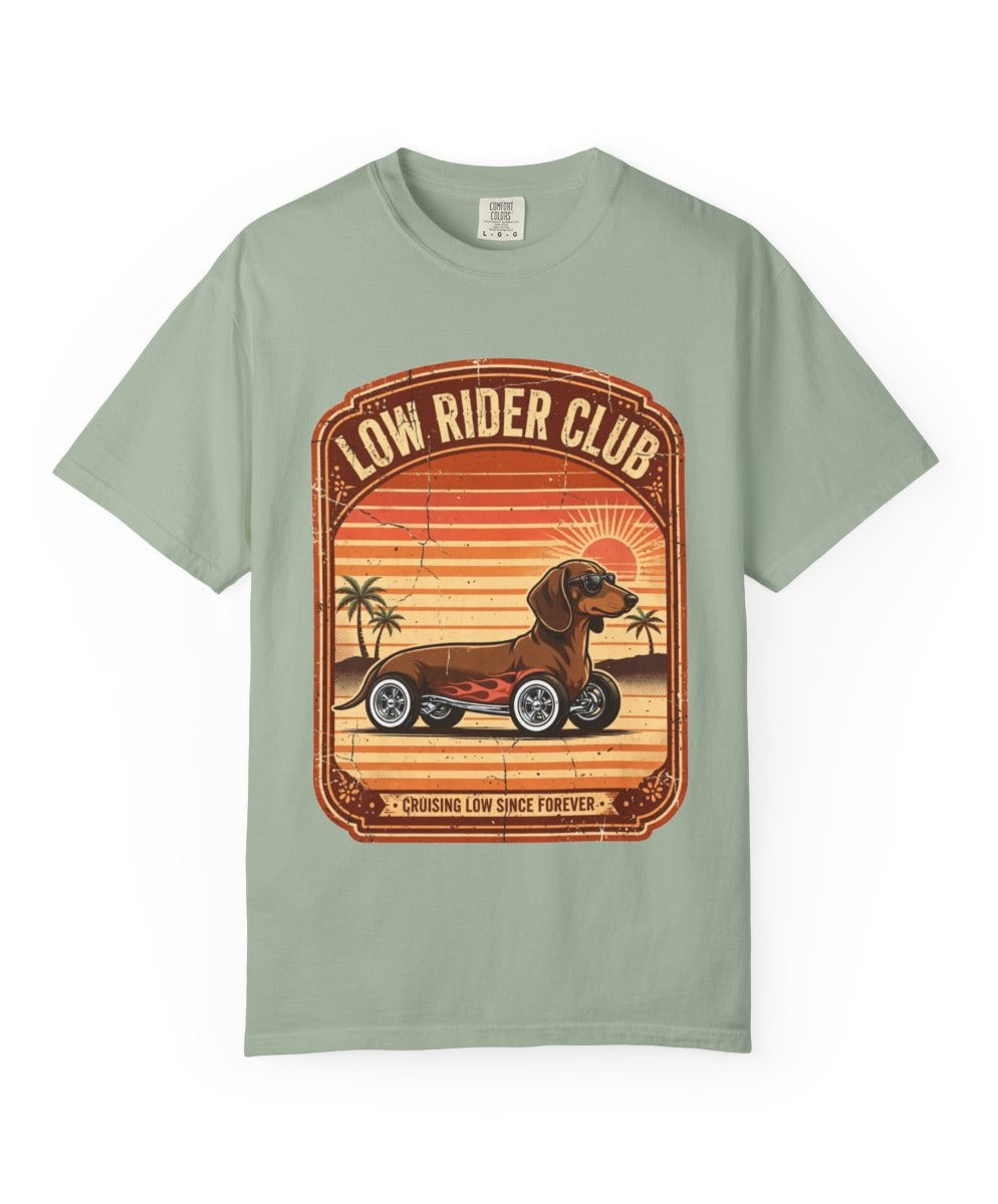Dachshund Low Rider Club Tee mockup - Bay