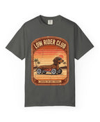 Dachshund Low Rider Club Tee mockup - Pepper