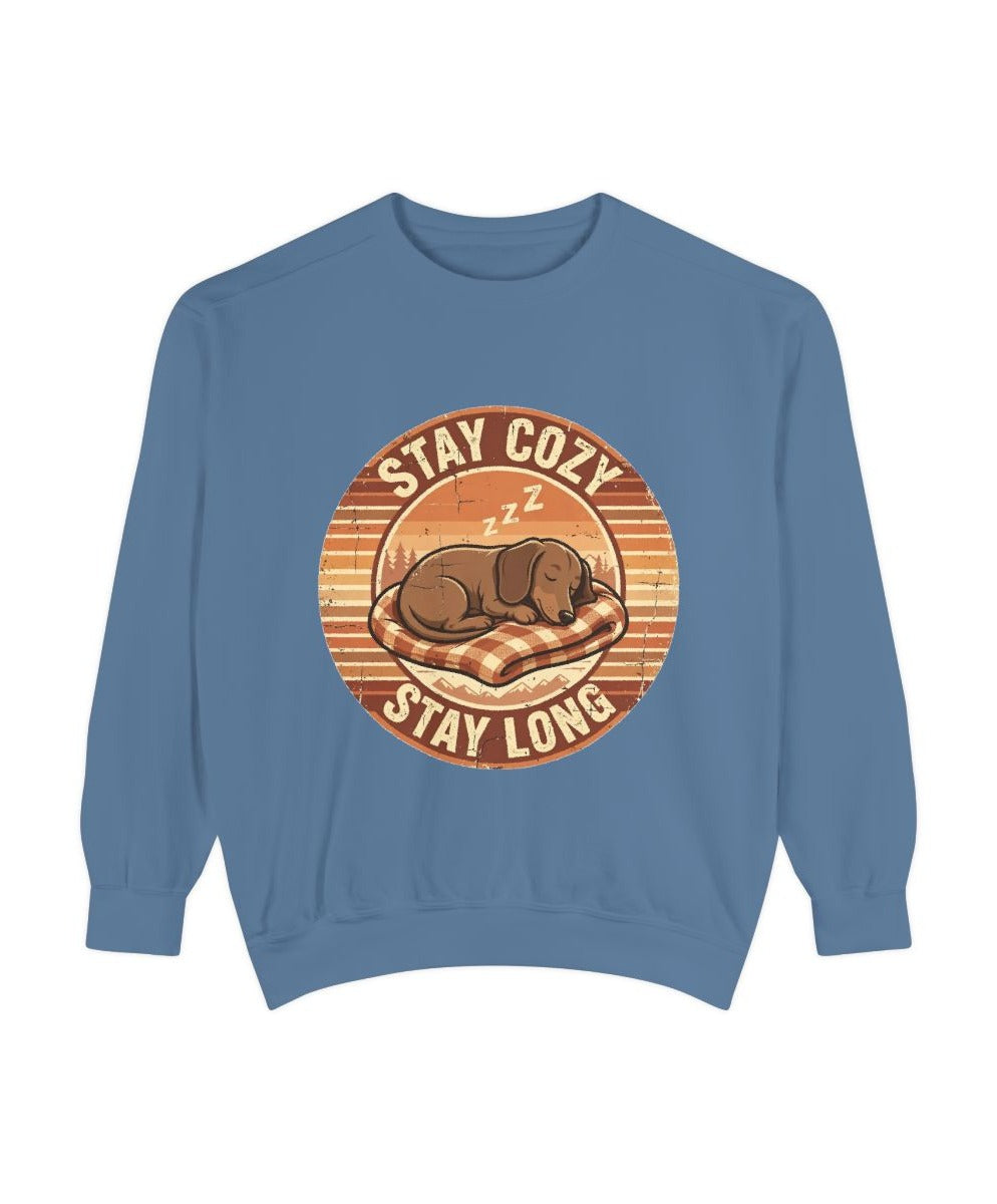 'Stay Cozy Stay Long' Dachshund Sweatshirt — alternate view