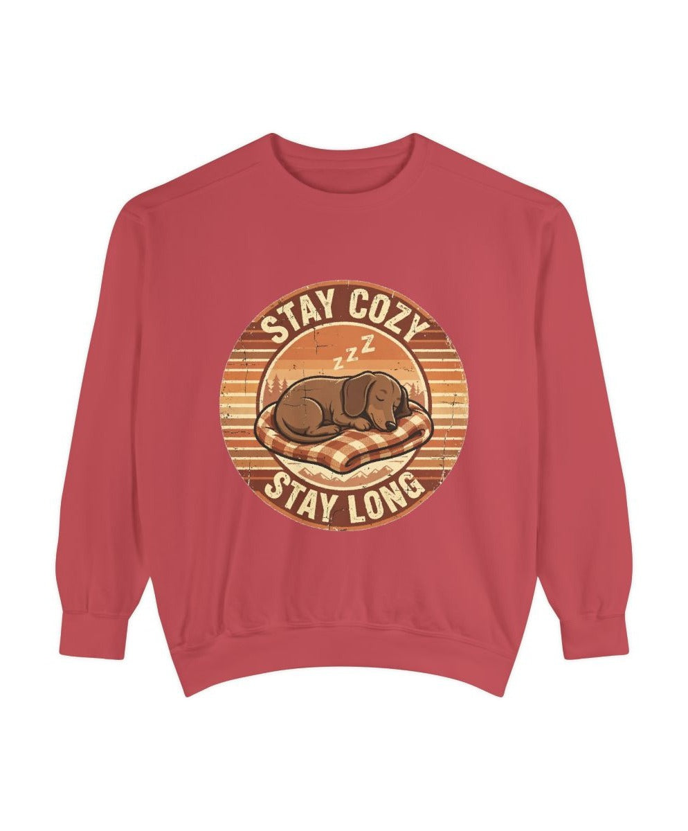 'Stay Cozy Stay Long' Dachshund Sweatshirt — alternate view