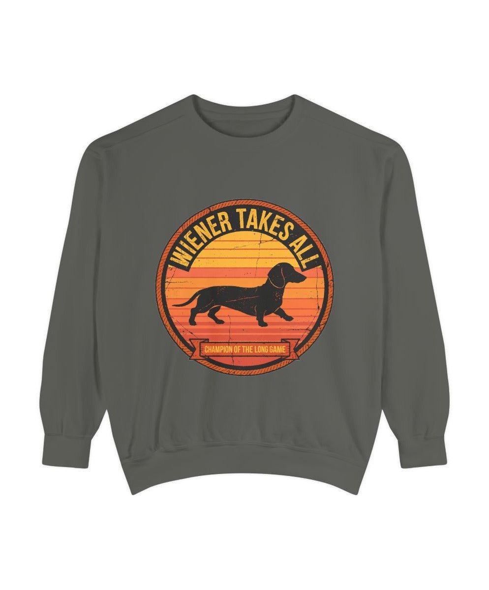 'Wiener Takes All' Dachshund Sweatshirt — alternate view