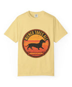 Dachshund Wiener Takes All Tee mockup - Butter
