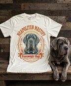 'Heavyweight Hugs' Neapolitan Mastiff T-Shirt in Butter