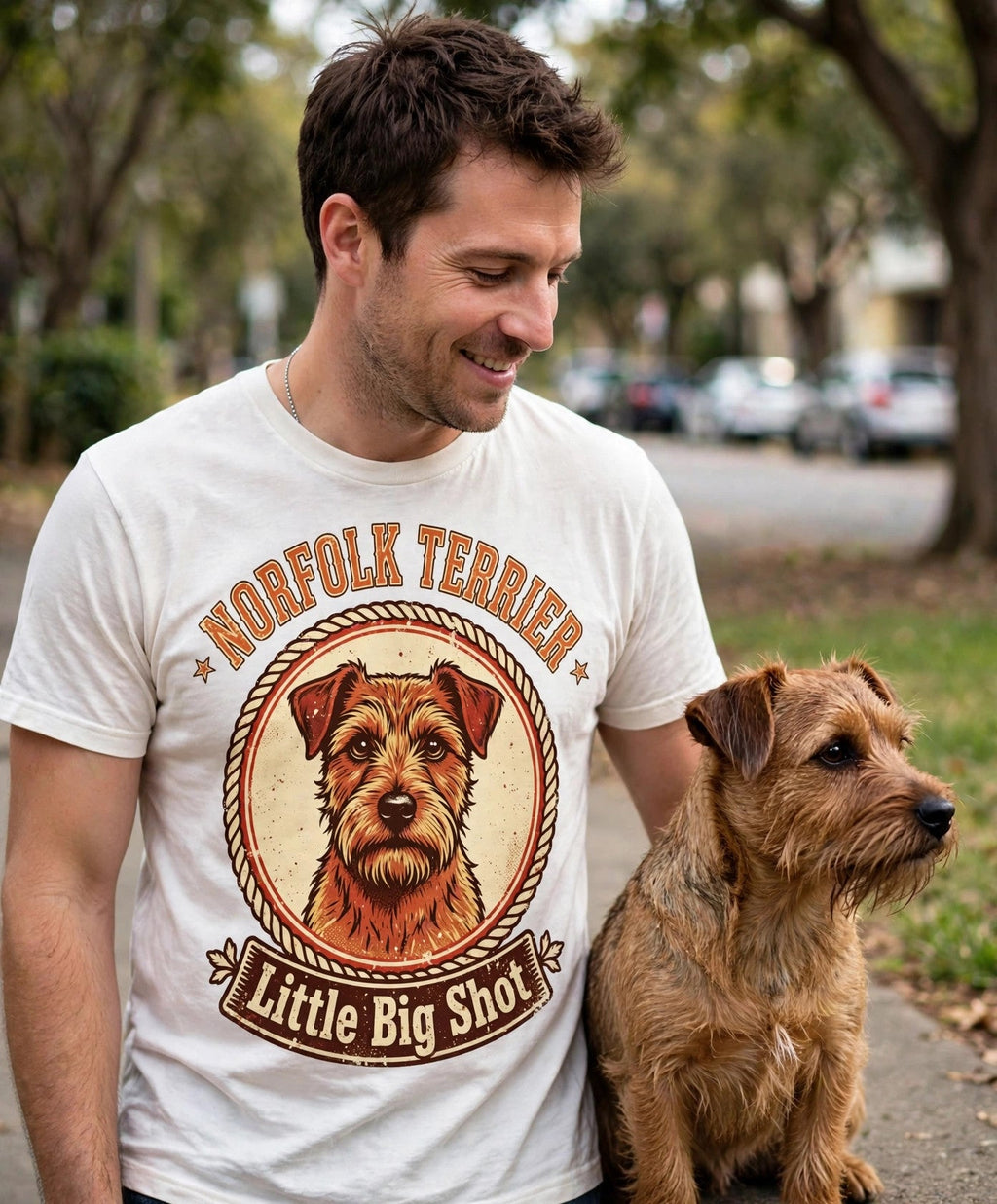 'Little Big Shot' Norfolk Terrier T-Shirt — alternate view