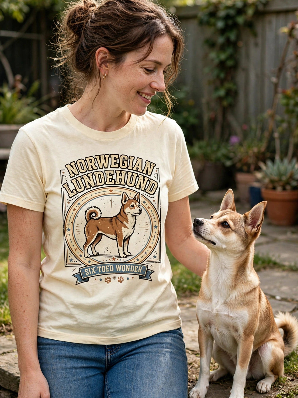 'Six-Toed Wonder' Norwegian Lundehund T-Shirt — alternate view