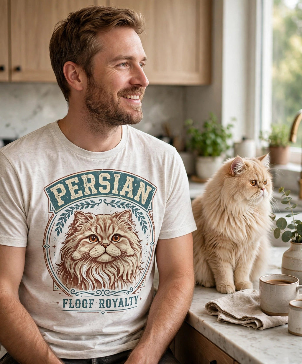 'Floof Royalty' Persian T-Shirt — alternate view