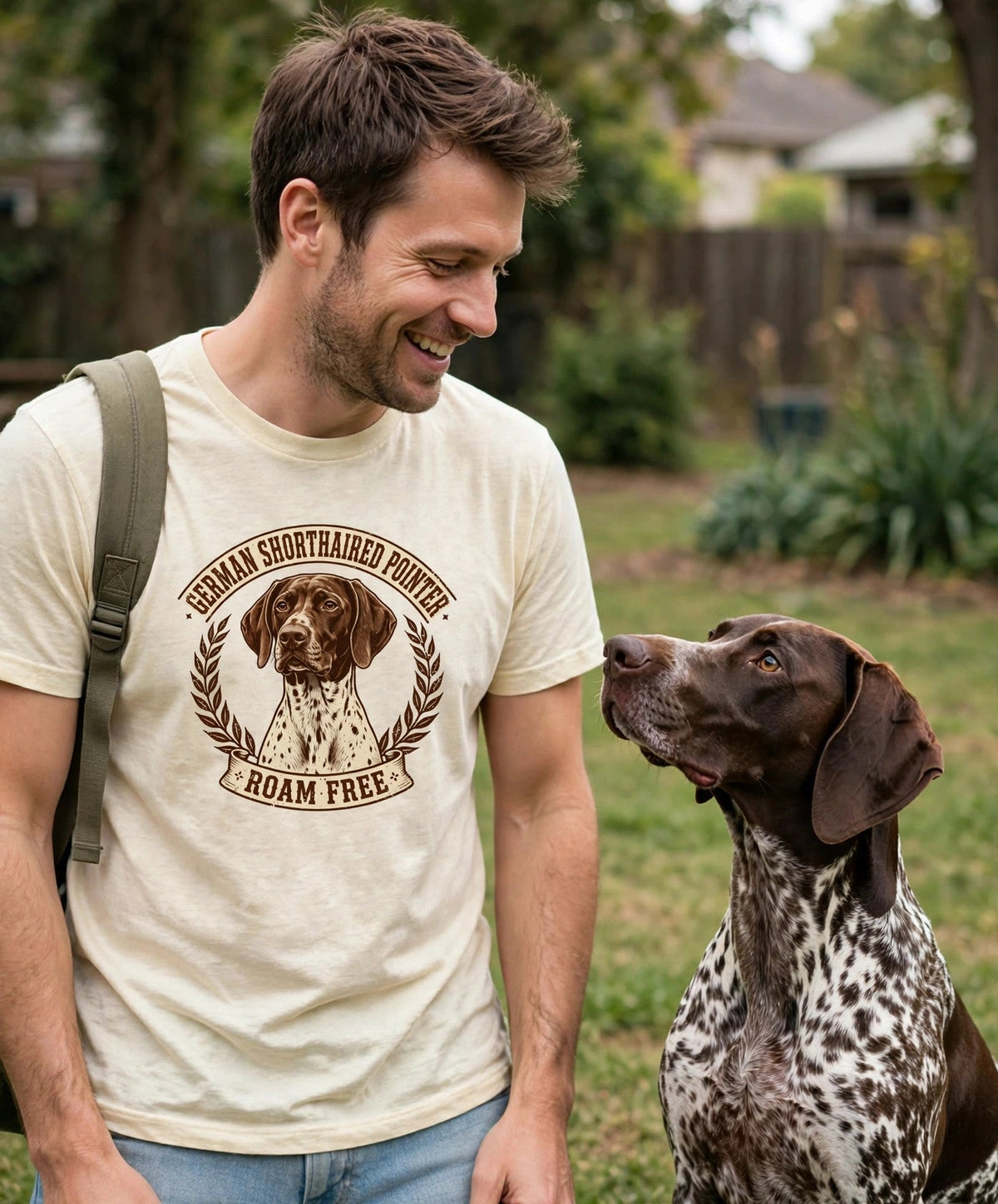'Roam Free German Shorthaired Pointer' German Shorthaired Pointer T-Shirt — alternate view