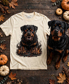 Rottweiler Hellhound Halloween Tee in Butter