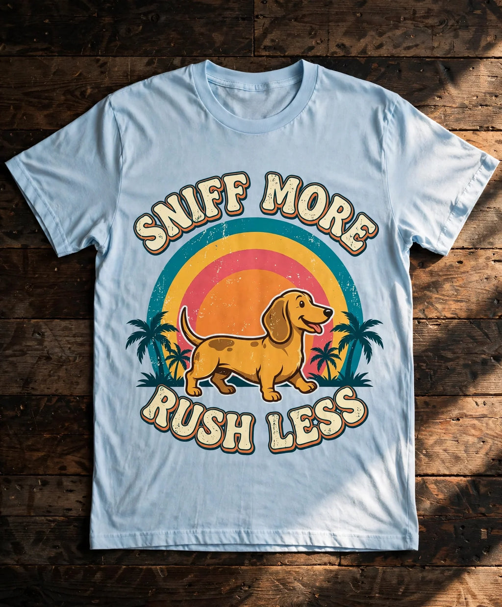 Dachshund Sniff More, Rush Less Tee