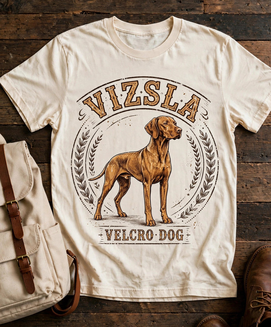 'Velcro Dog' Vizsla T-Shirt — alternate view