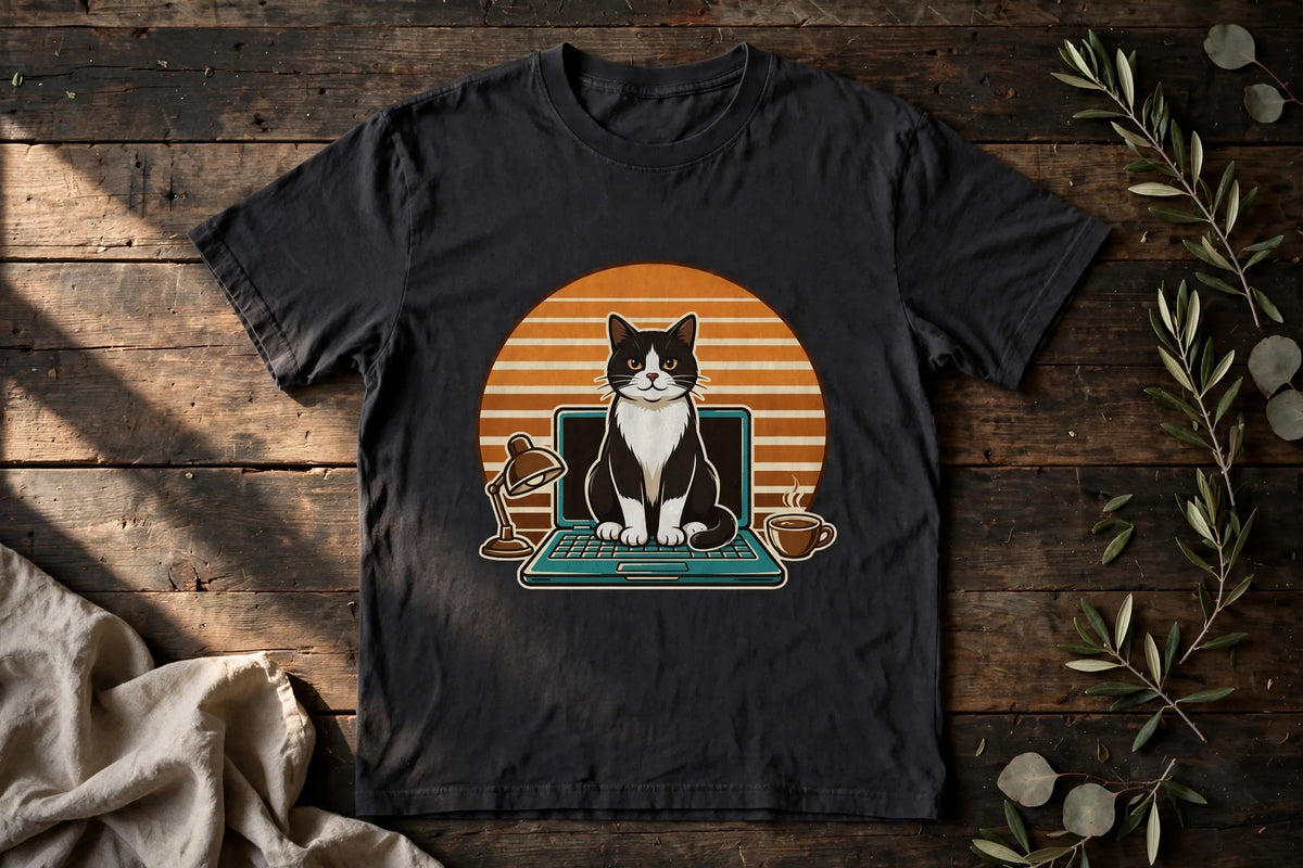 Working From Home Cat Supervised Tee